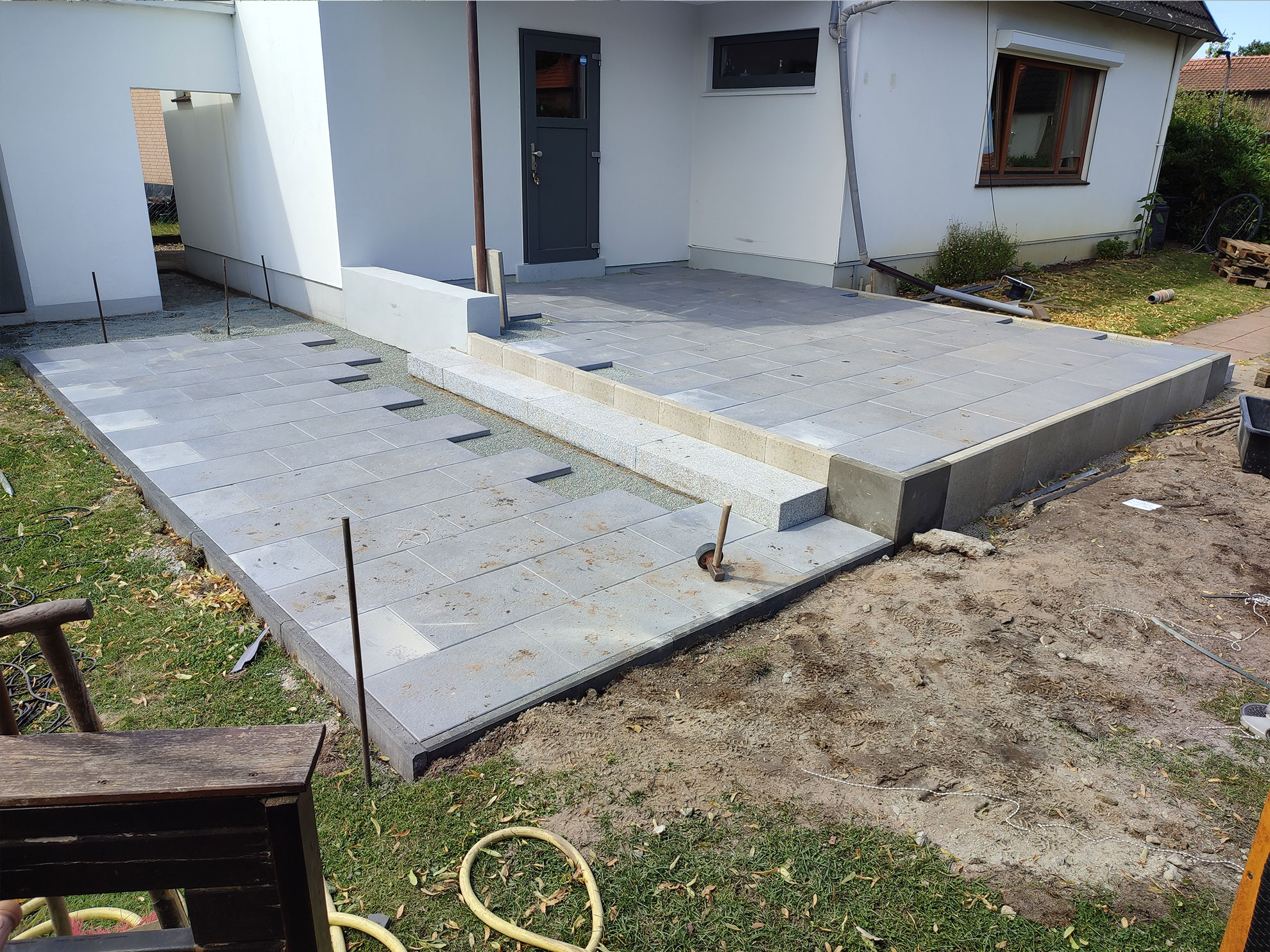 Terrassenbau - Keramikplatten Terrasse mit Beleuchtung in Bremen Horn‑Lehe